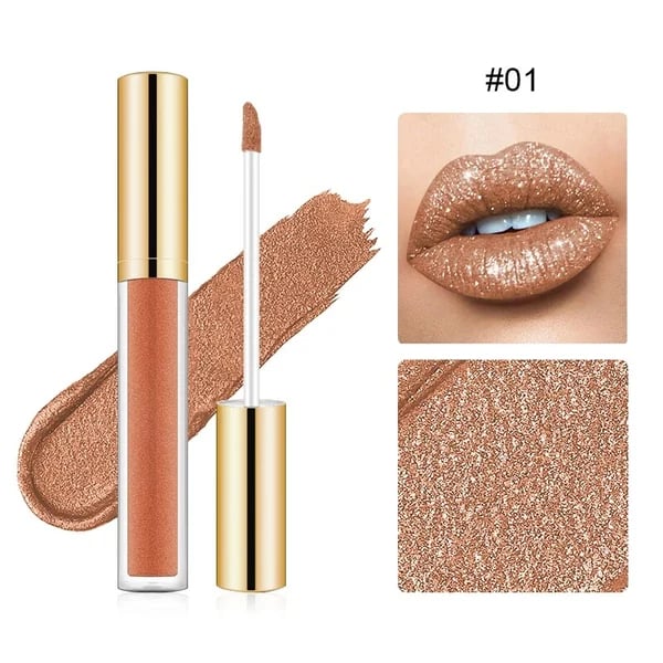 🔥 Shine Liquid Diamond Glitter Lipstick – Bold Metallic Sparkle