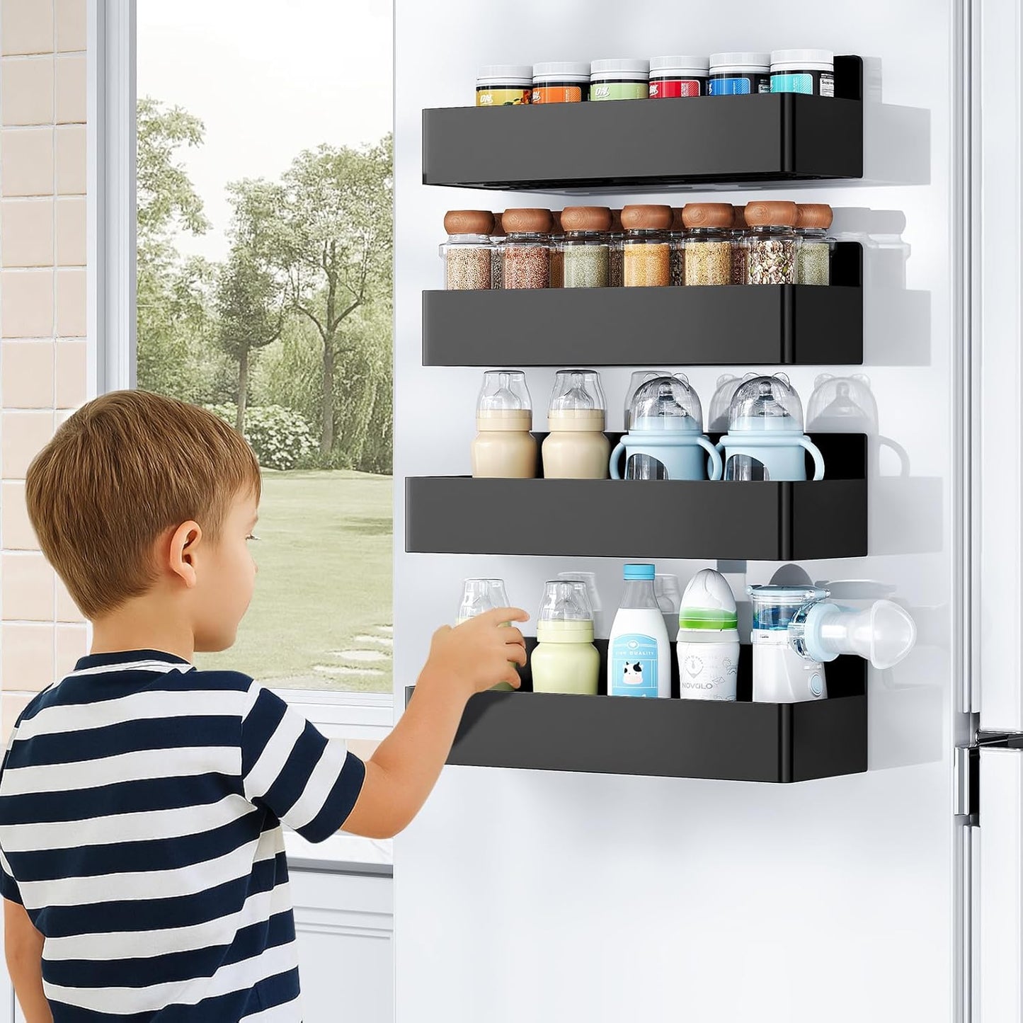 Modular Magnetic Shelf for Kitchen & Home
