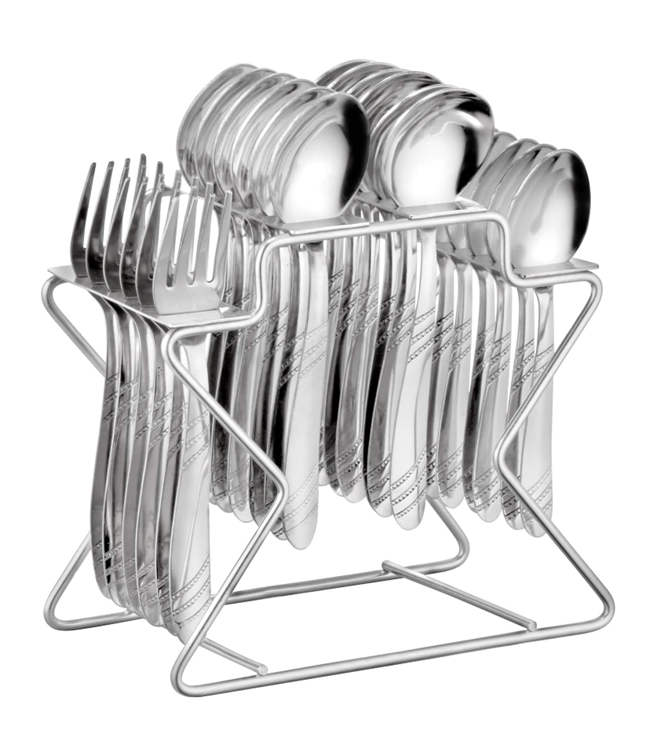 Stainless Steel Cutlery Set of 24 Mirror Polished