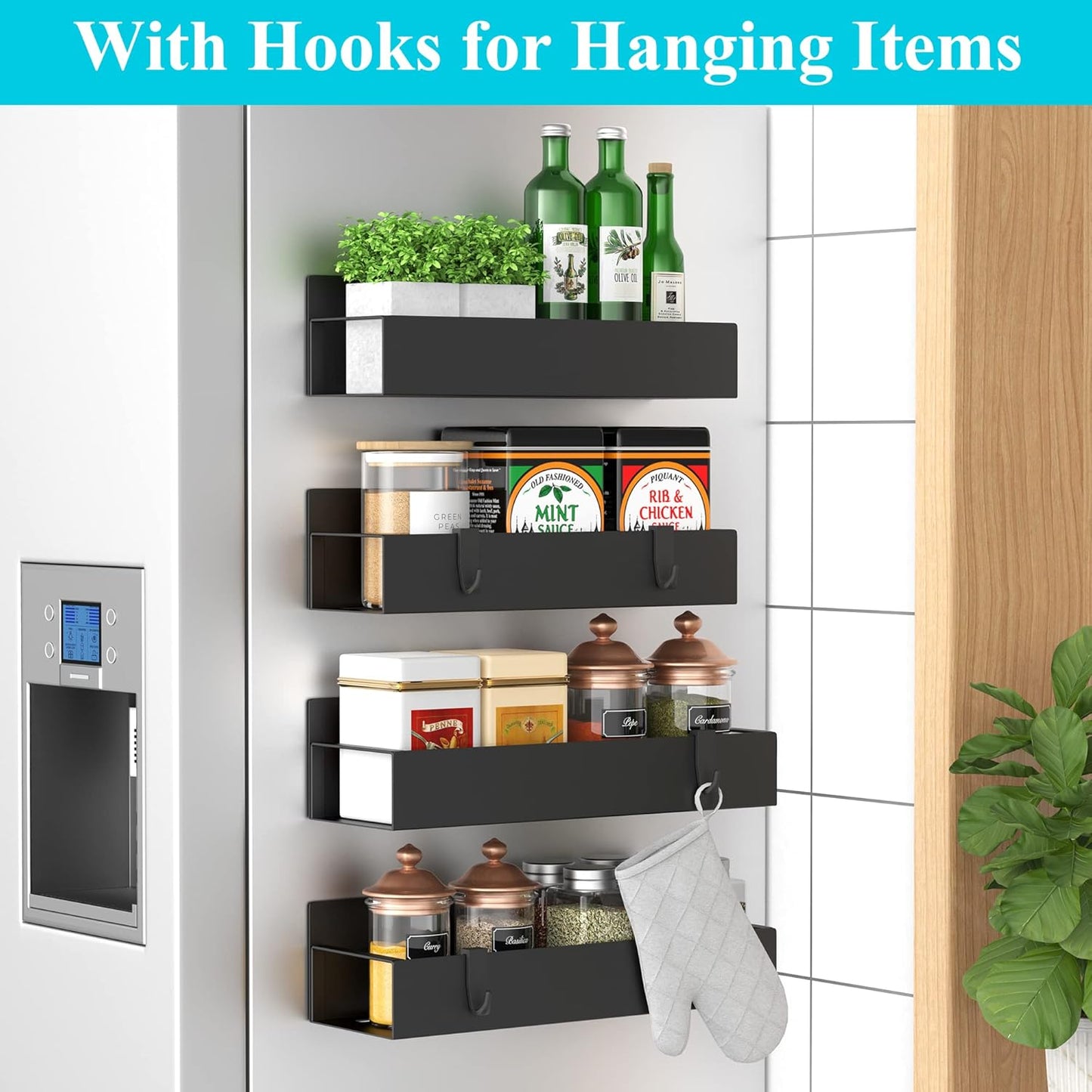 Modular Magnetic Shelf for Kitchen & Home