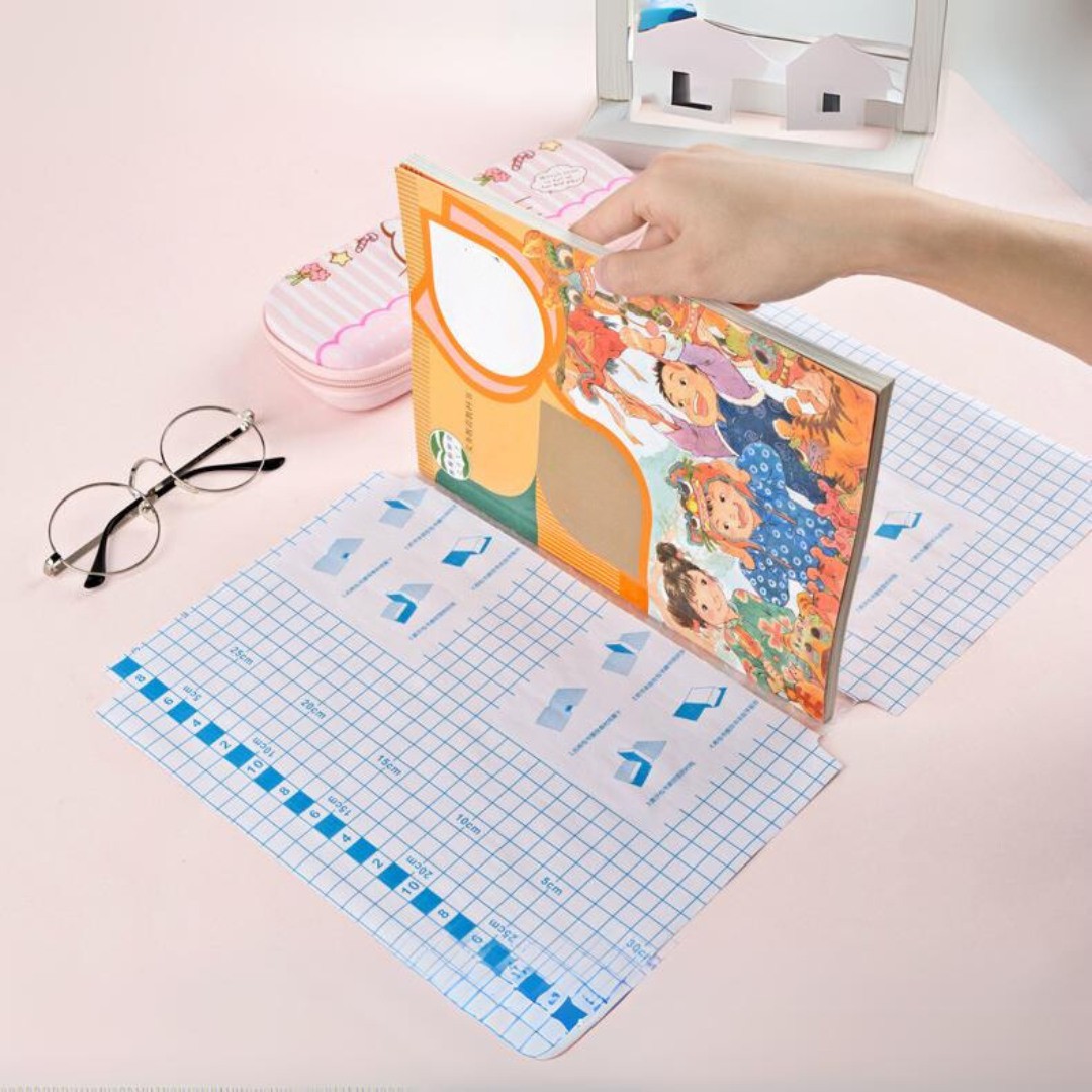 ClearGuard™ Self-adhesive transparent protective book cover (Pack of 30)