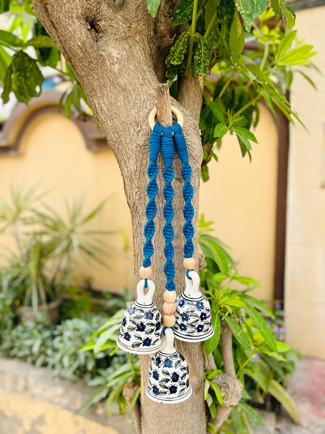 Ceramic Bells with Macrame Accents For Peaceful Vibes