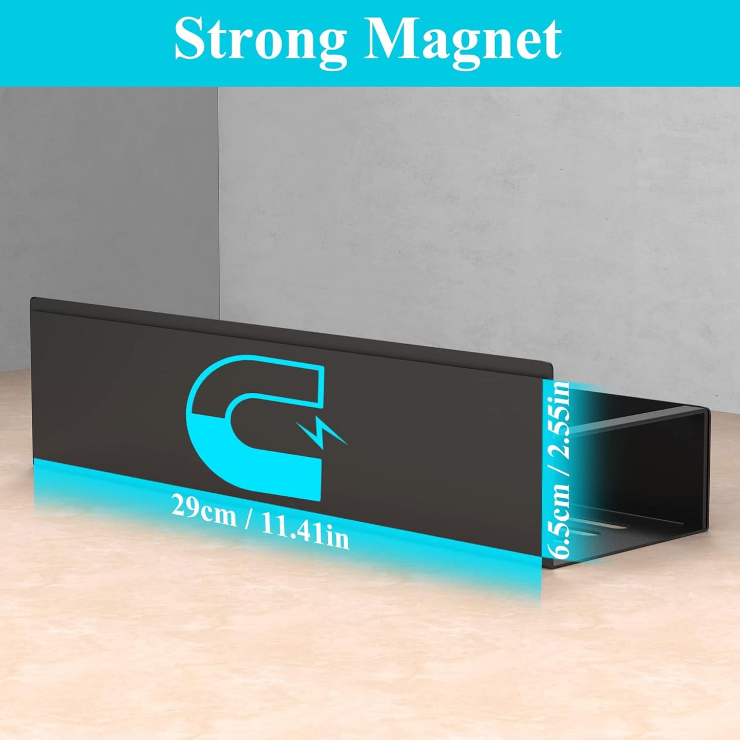 Modular Magnetic Shelf for Kitchen & Home