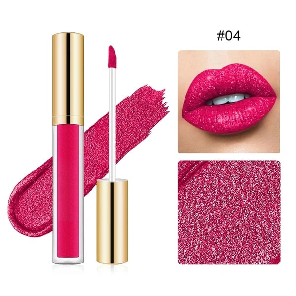 🔥 Shine Liquid Diamond Glitter Lipstick – Bold Metallic Sparkle