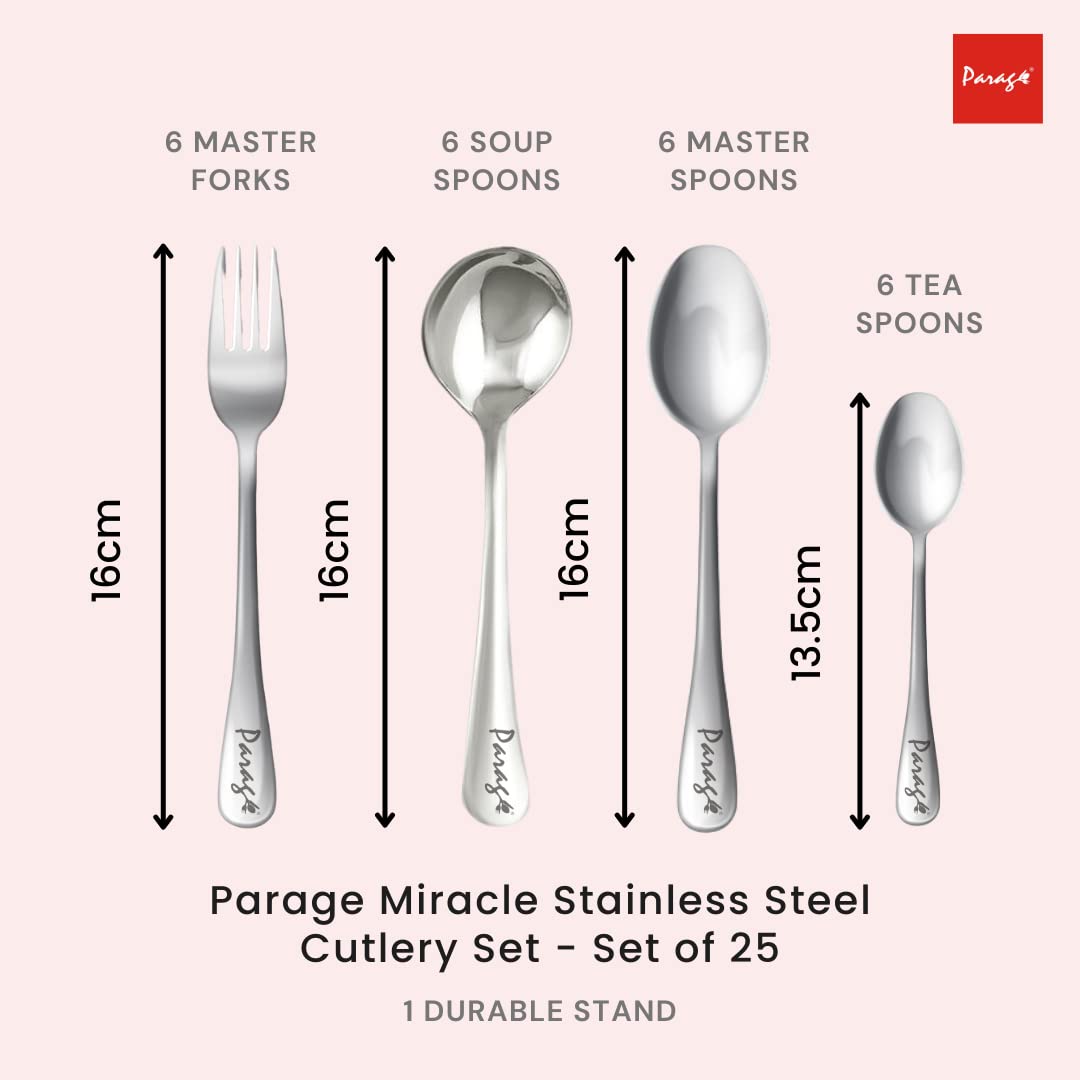 Stainless Steel Cutlery Set of 24 Mirror Polished