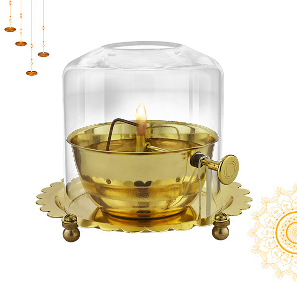 Akhand Jyot Diya With Wick Adjustment