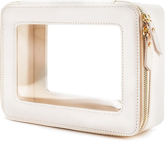 Clear Makeup Bag Organizer, Portable Travel Toiletry Cosmetic Bag Case for Women