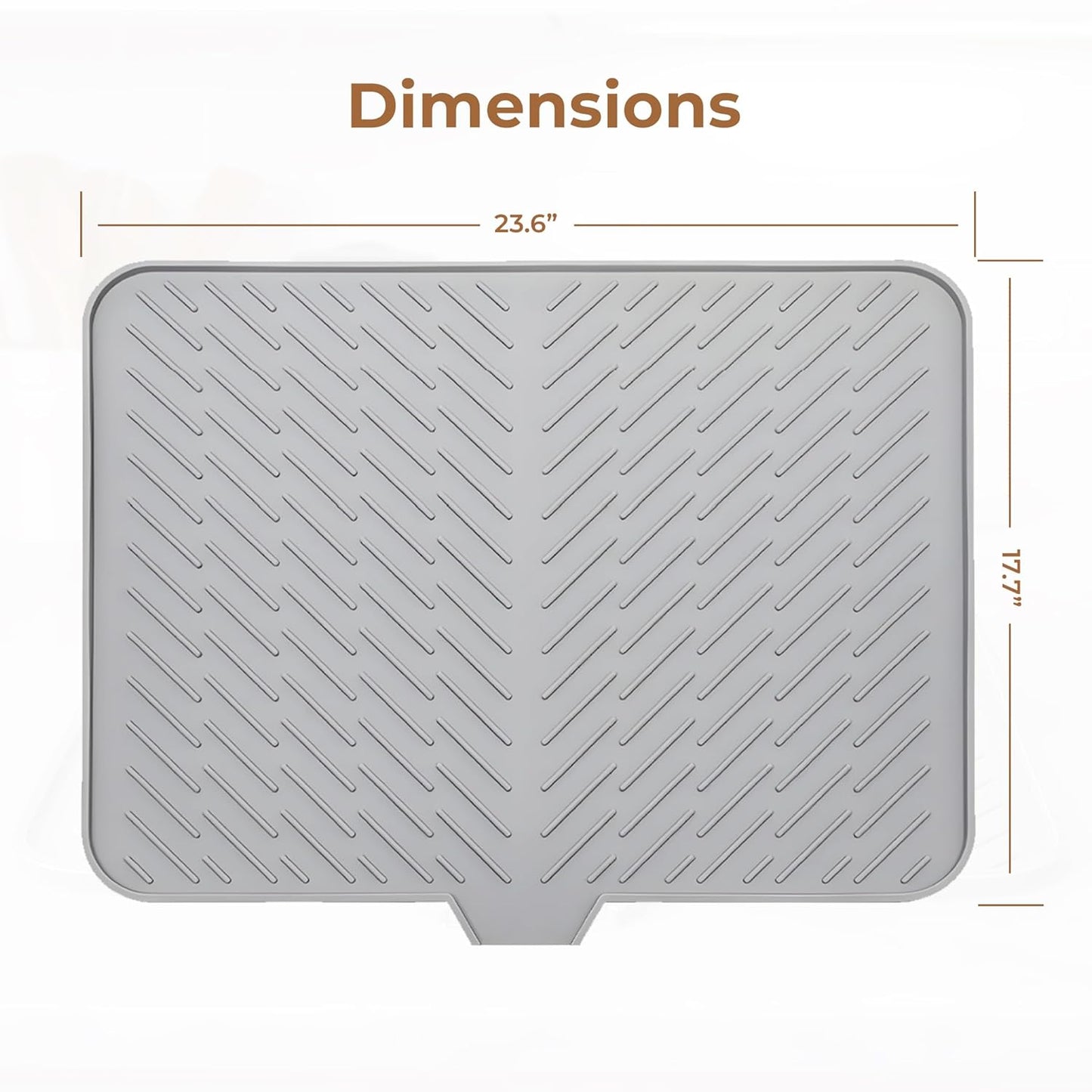 DryEase – Silicone Dish Drying Mat with Built-In Drain