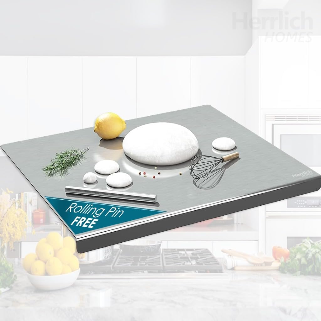 Stainless Steel Chopping Board with Raised Lip