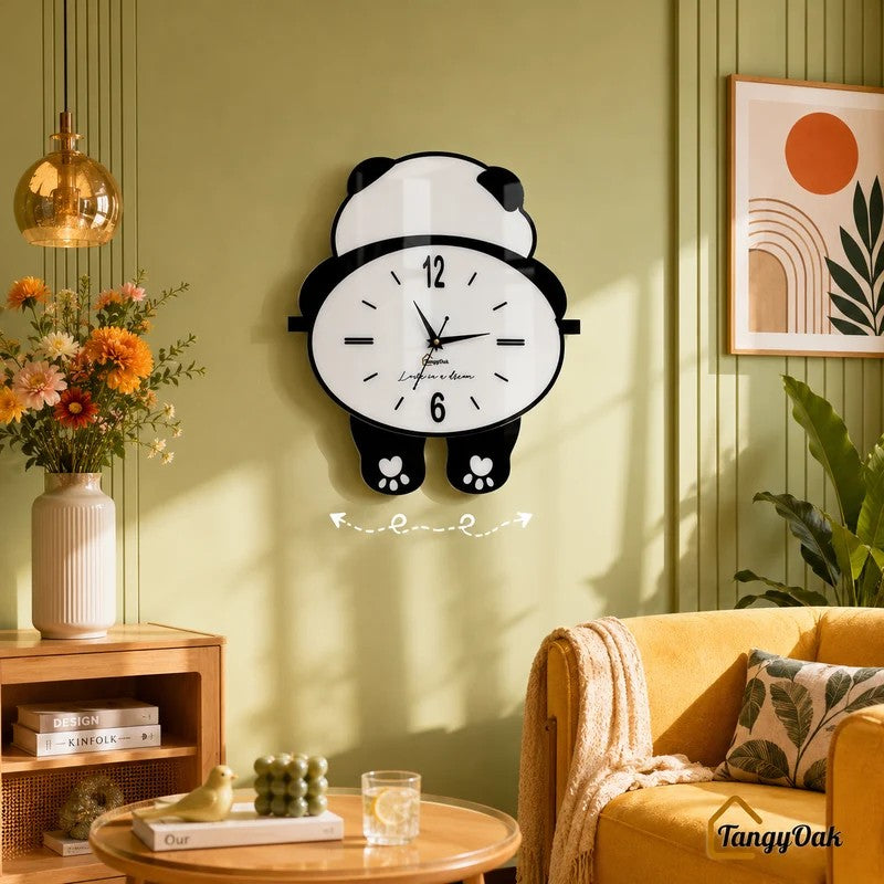 Cute Panda Wall Clock
