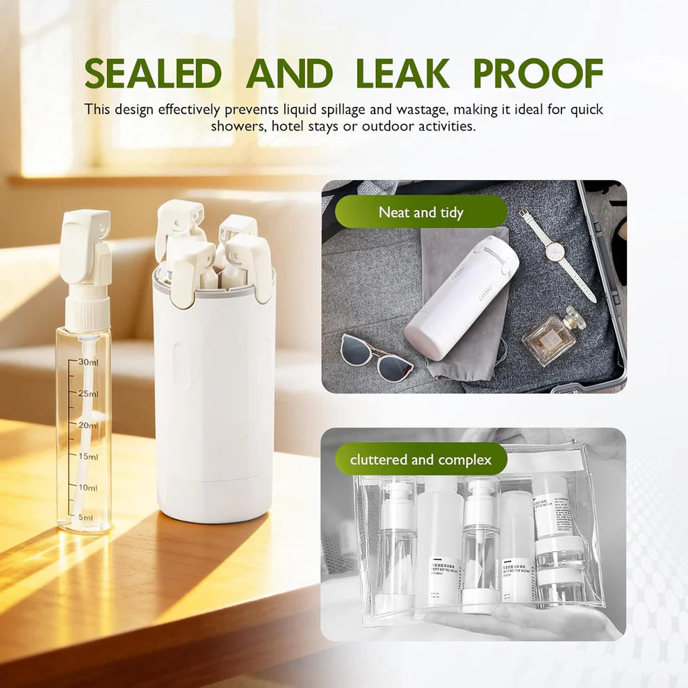 TravelMate – 4-in-1 Refillable Travel Bottle Set