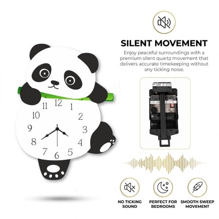 Cute Panda Wall Clock