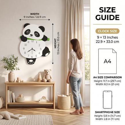 Cute Panda Wall Clock