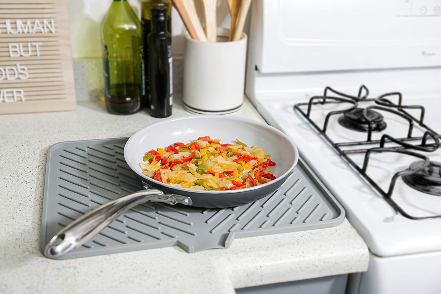 DryEase – Silicone Dish Drying Mat with Built-In Drain