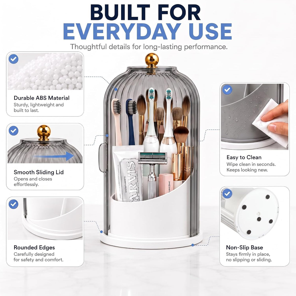 BrushNest – Toothbrush & Toothpaste Organizer