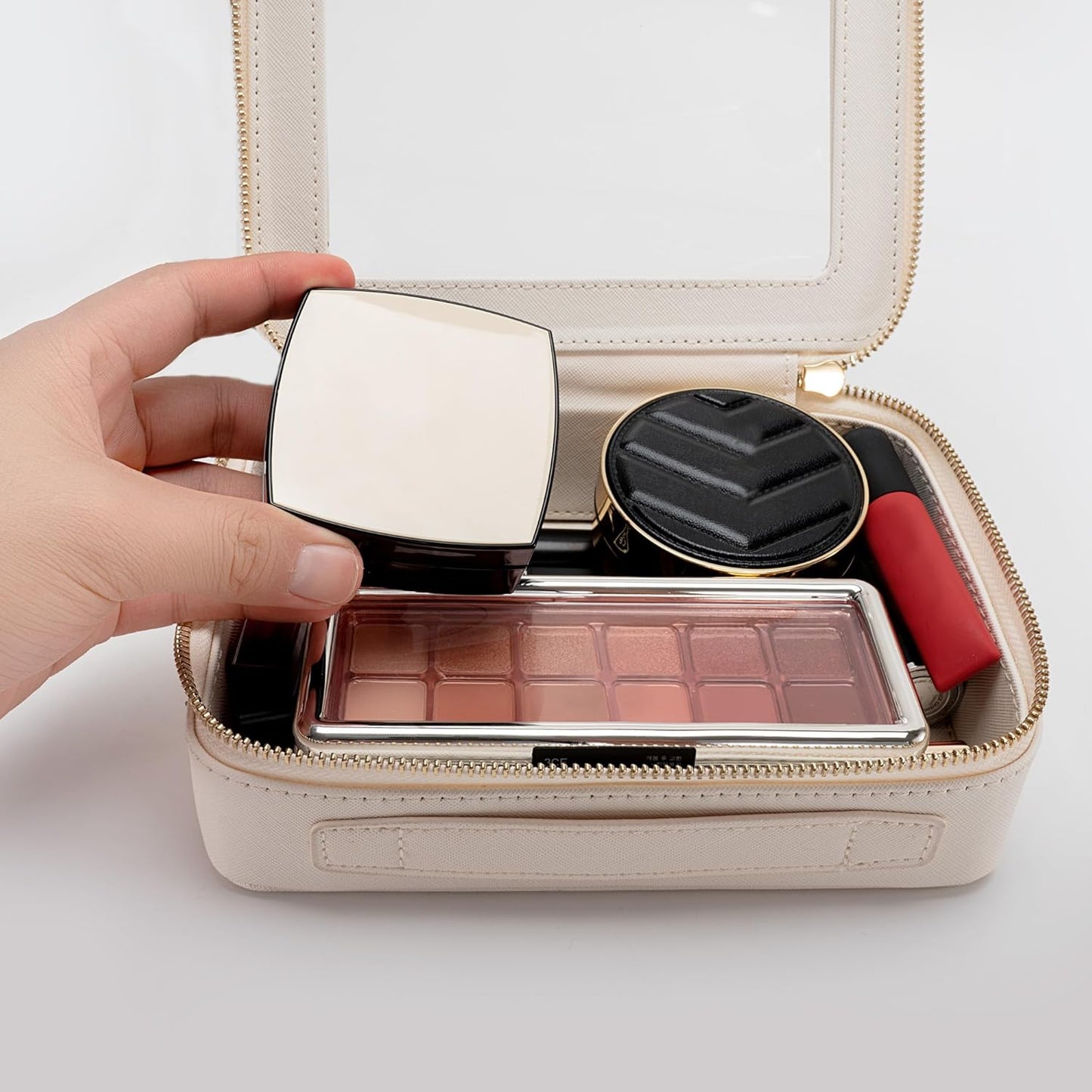 Clear Makeup Bag Organizer, Portable Travel Toiletry Cosmetic Bag Case for Women