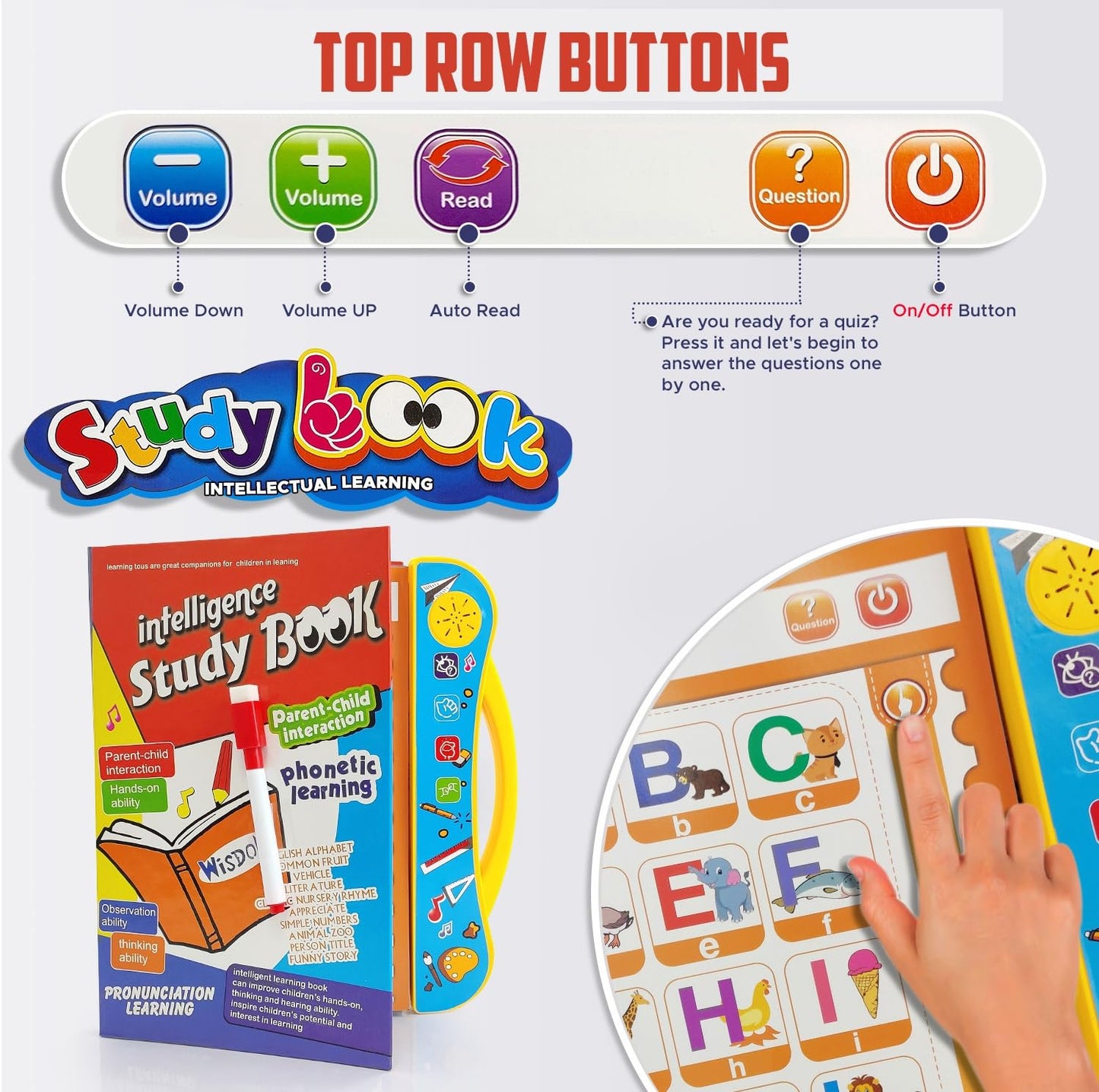 WonderLearn Interactive Sound Book – Educational Talking Toy for Kids