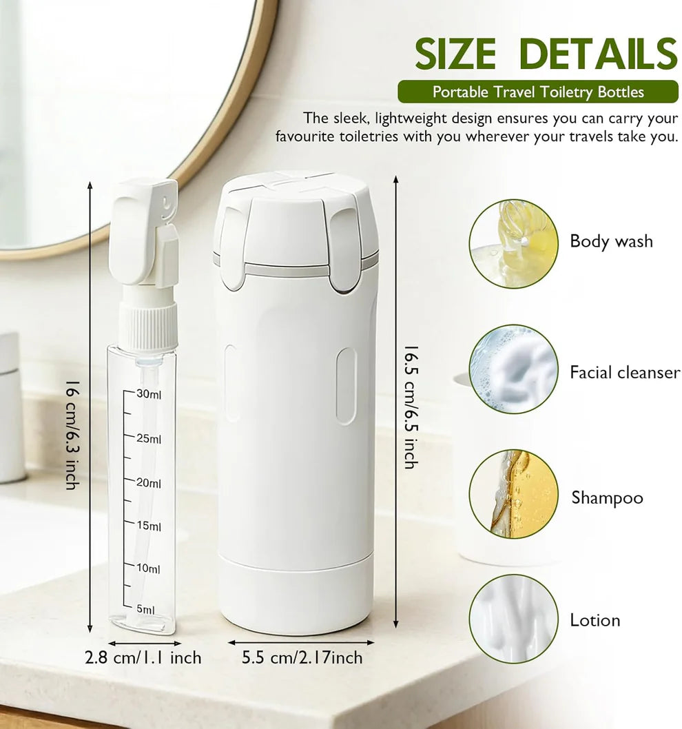 TravelMate – 4-in-1 Refillable Travel Bottle Set