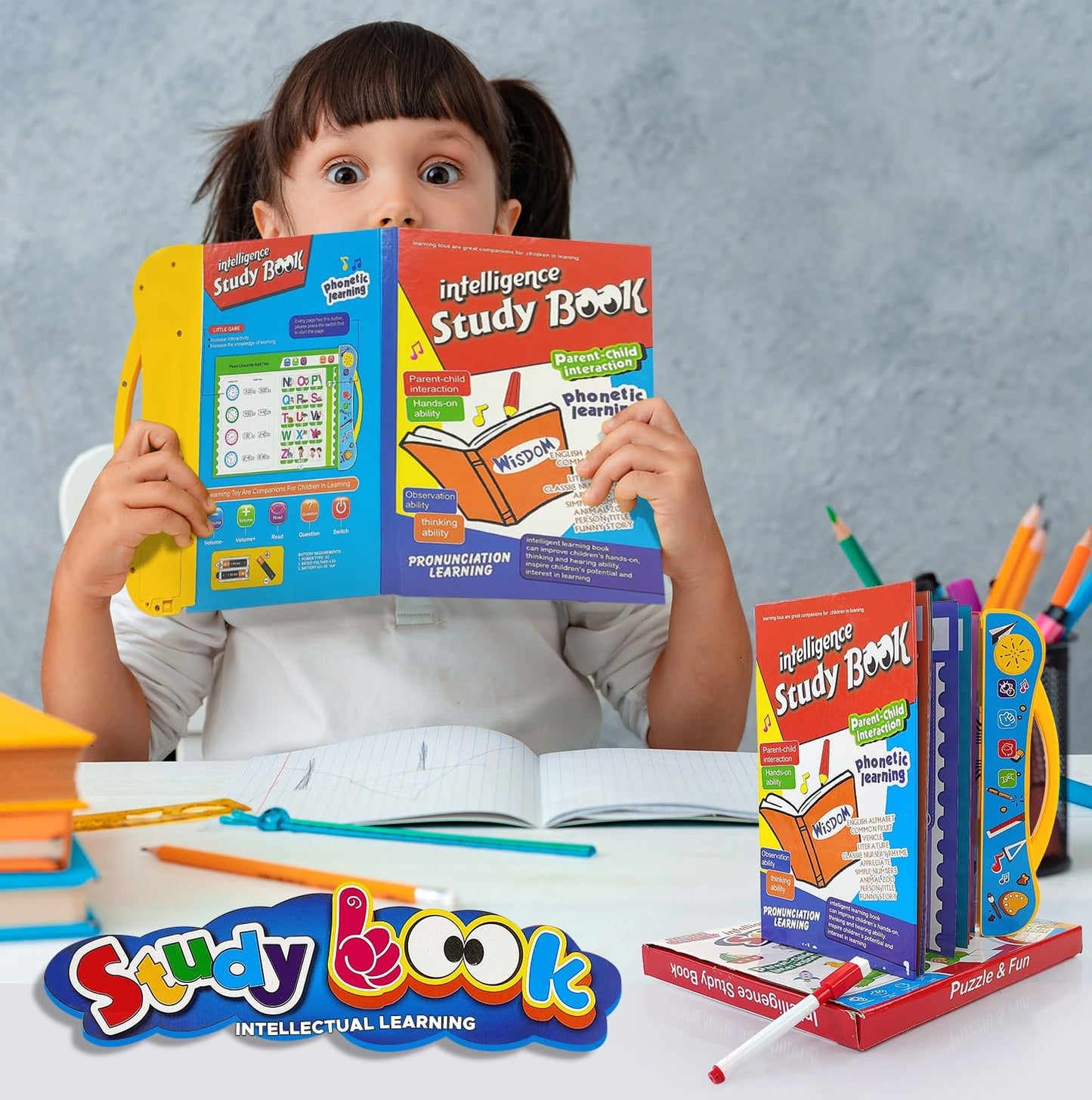 WonderLearn Interactive Sound Book – Educational Talking Toy for Kids