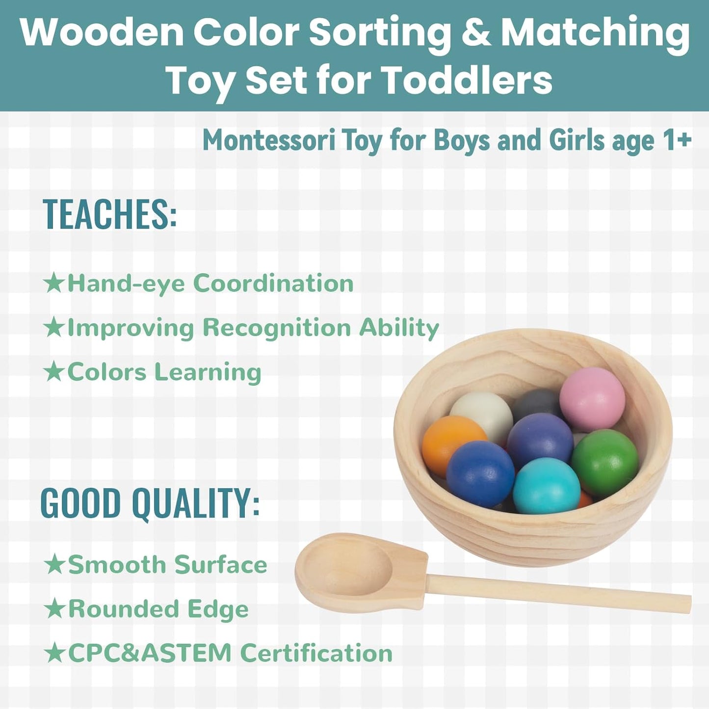ColorMatch Masters – Montessori Wooden Color & Sorting Cups Set