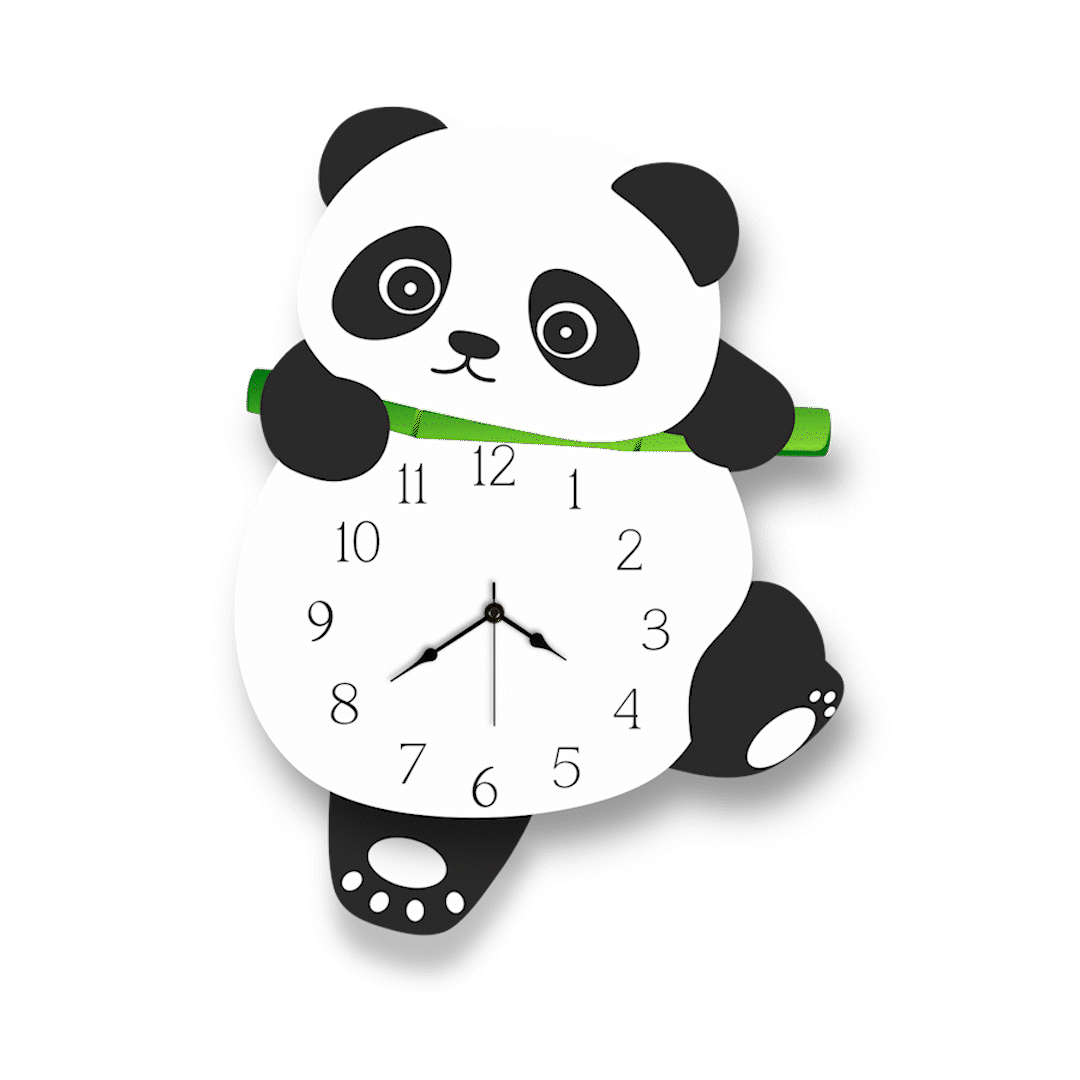 Cute Panda Wall Clock