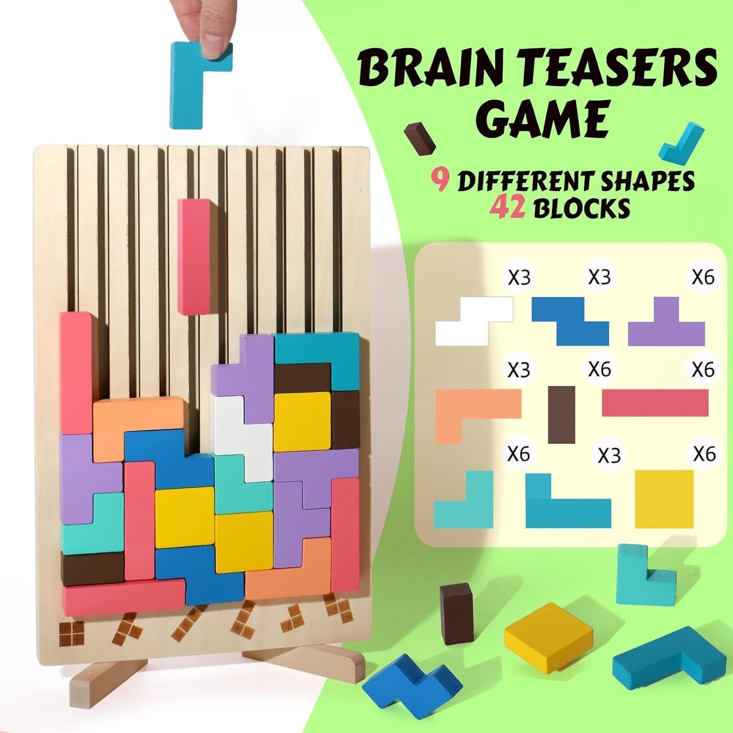 Wooden Stacking Montessori Learning Set