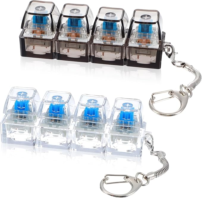 Mini Keyboard Fidget Toy Keychains Fun Stress Relief Buttons (pack of 2)