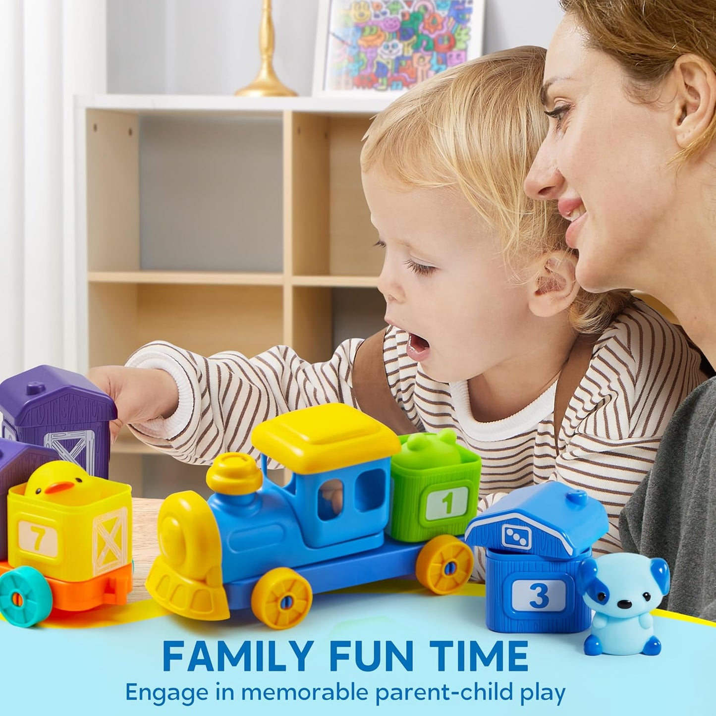 Play-Act Montessori Learning Farm Train