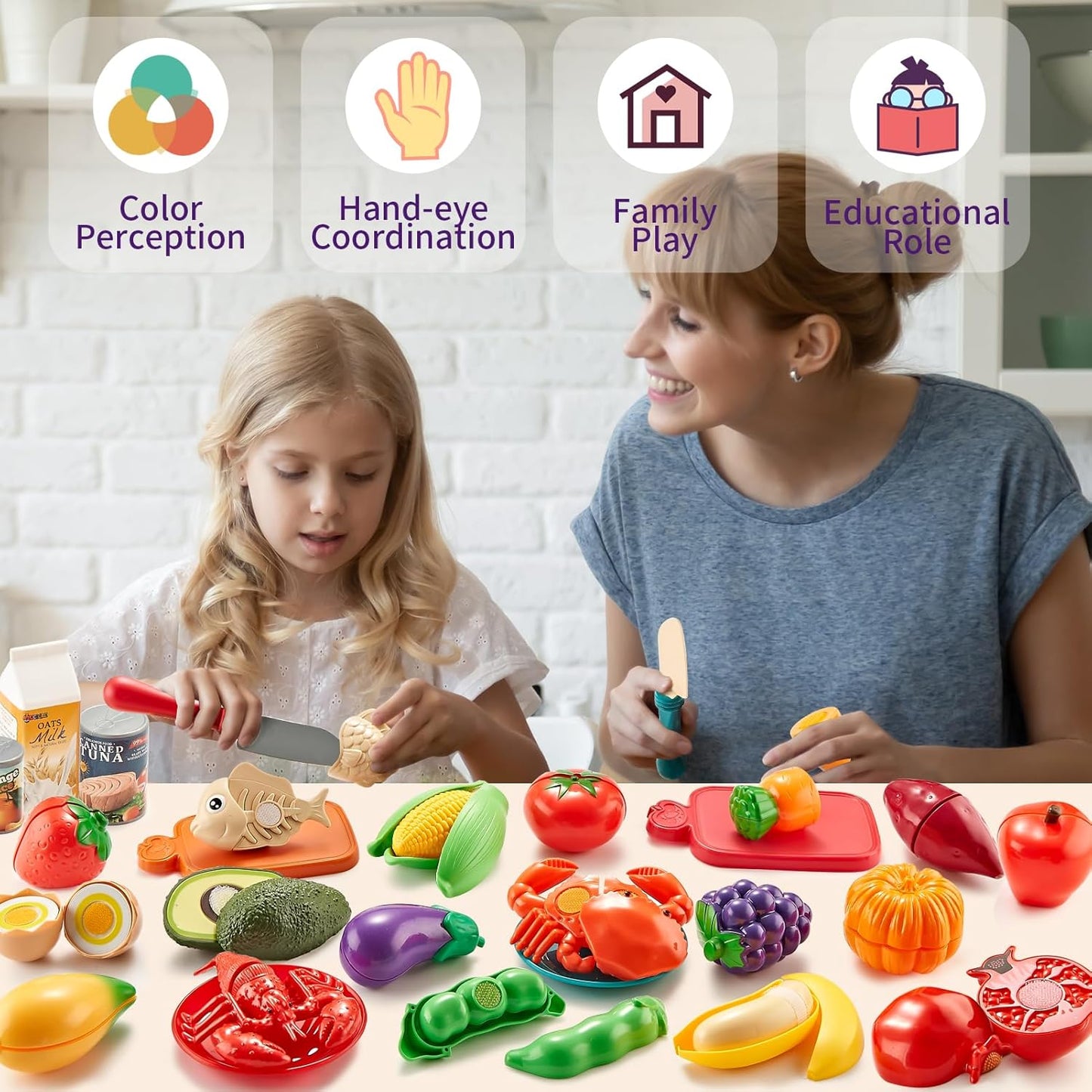 Ultimate Pieces Pretend Play Food Set for Kids