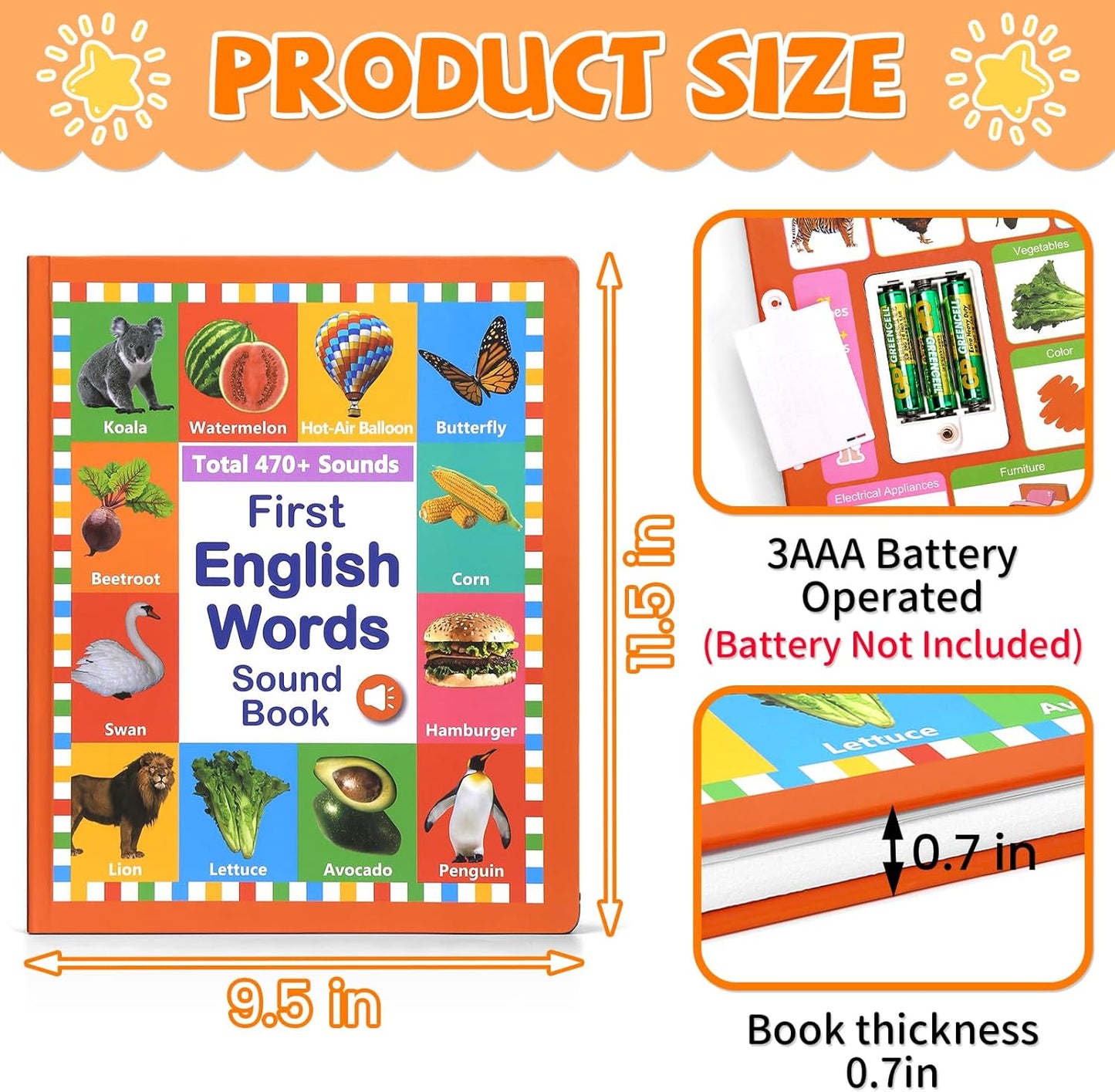 My First English Words Sound Book , English Learning Talking Book