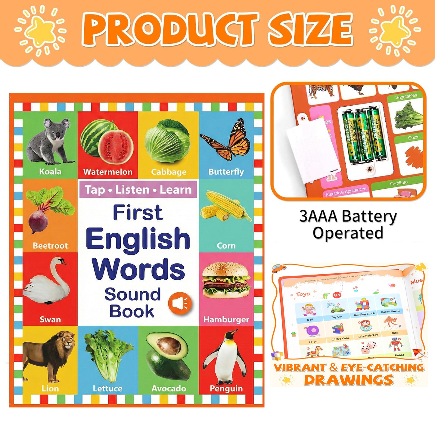 My First English Words Sound Book , English Learning Talking Book