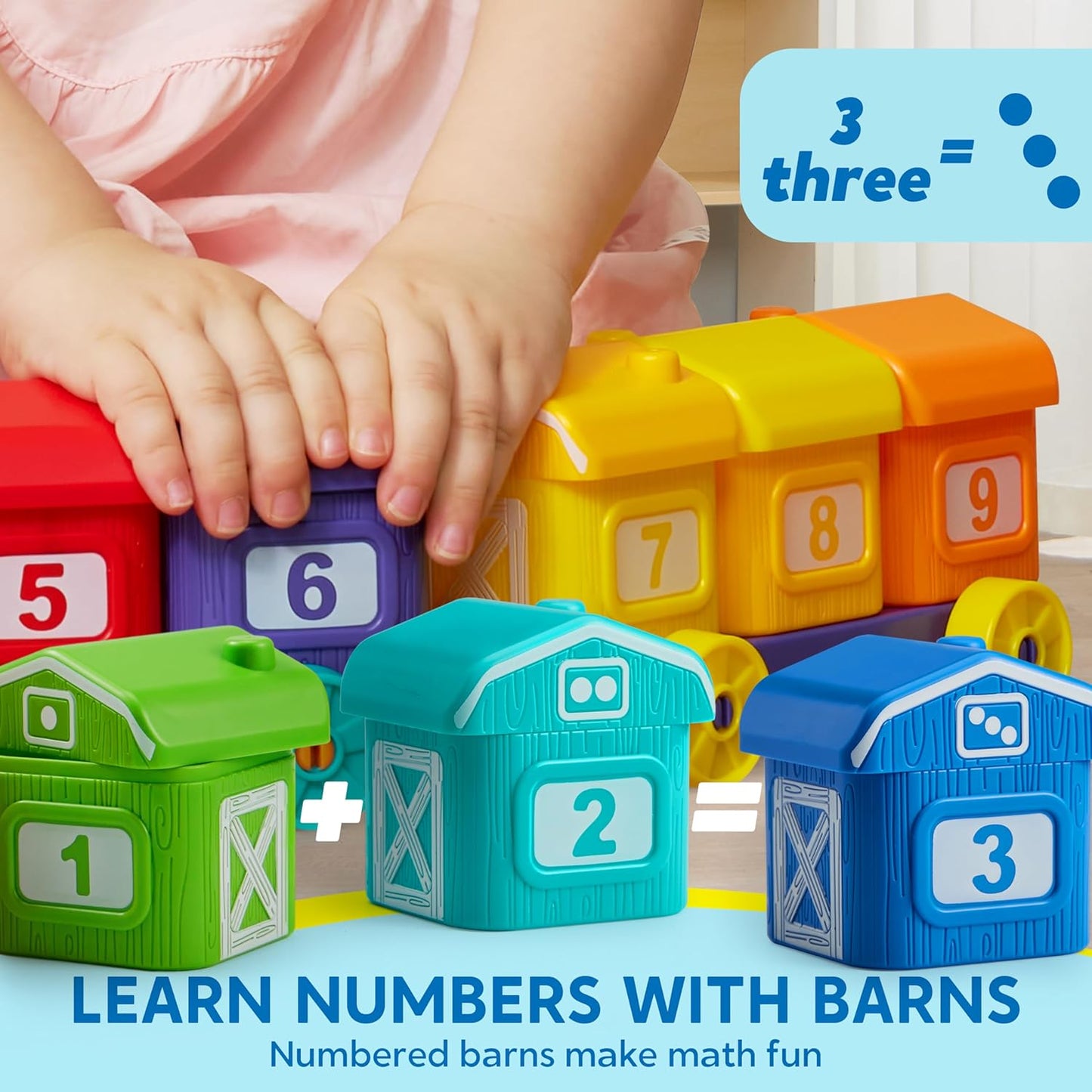 Play-Act Montessori Learning Farm Train