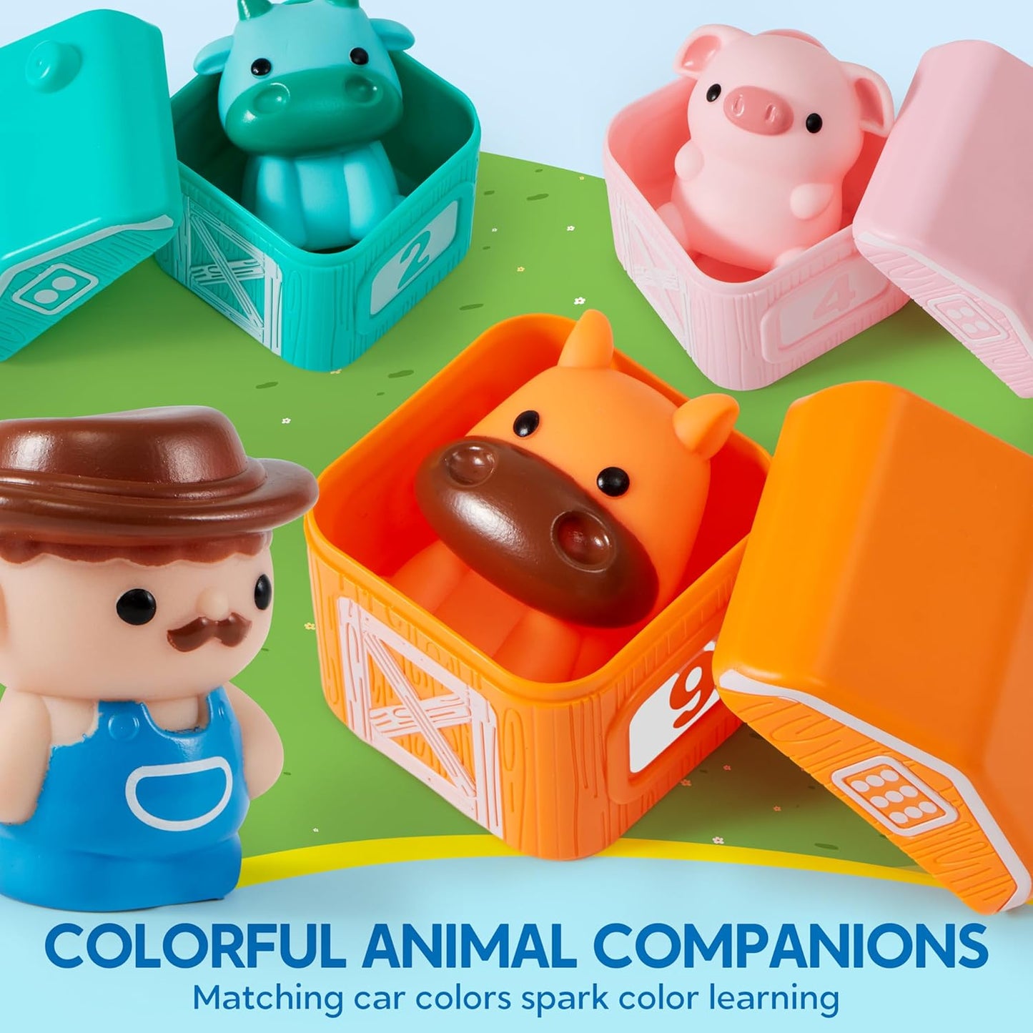 Play-Act Montessori Learning Farm Train