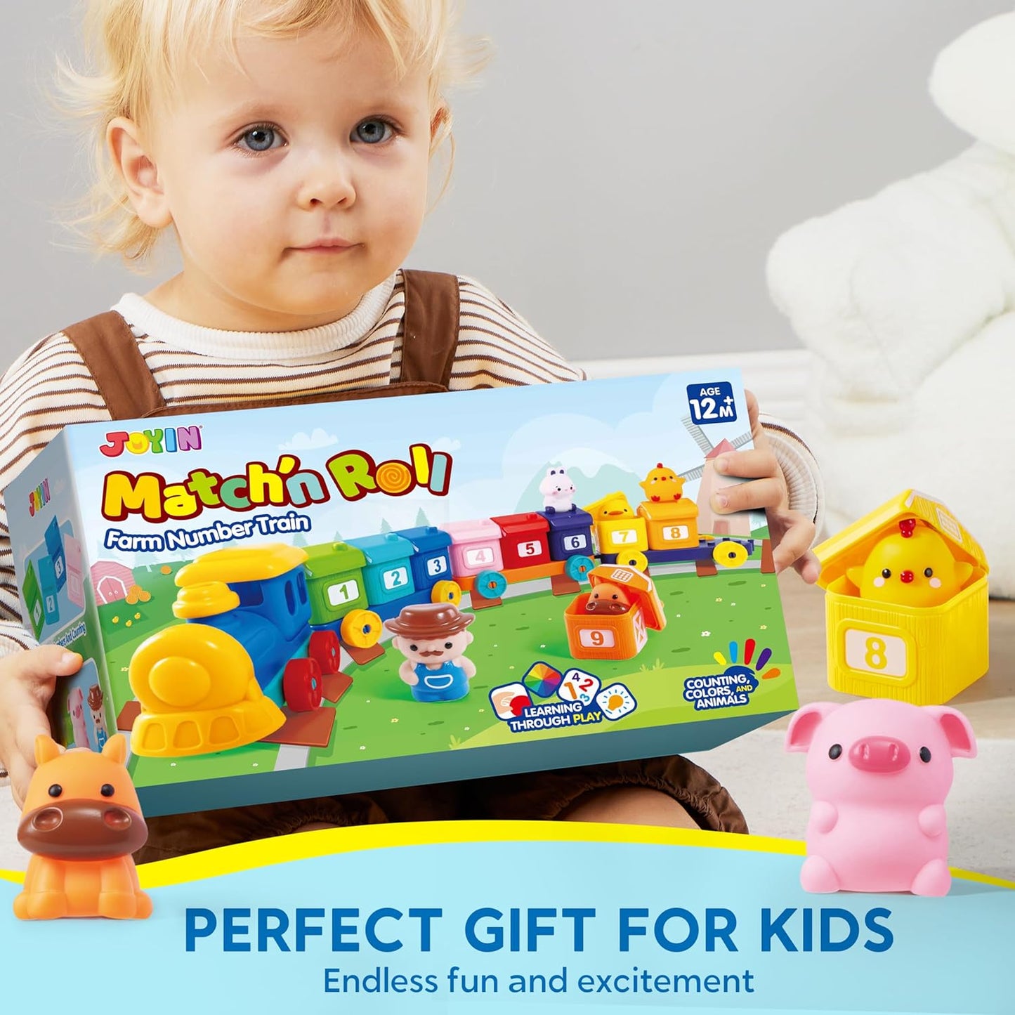 Play-Act Montessori Learning Farm Train