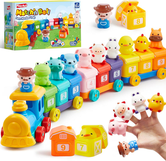 Play-Act Montessori Learning Farm Train