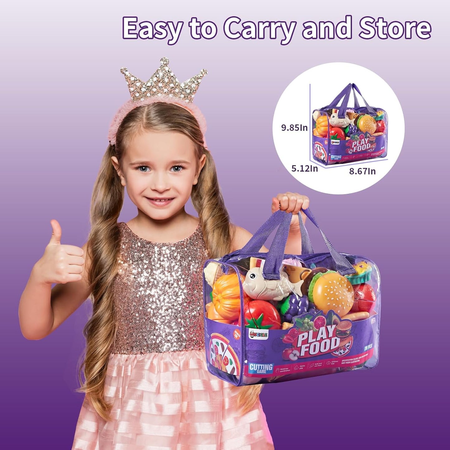 Ultimate Pieces Pretend Play Food Set for Kids