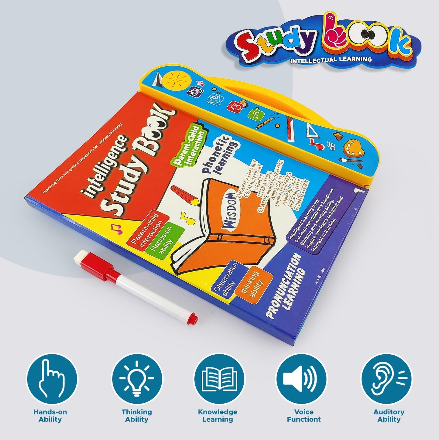 WonderLearn Interactive Sound Book – Educational Talking Toy for Kids