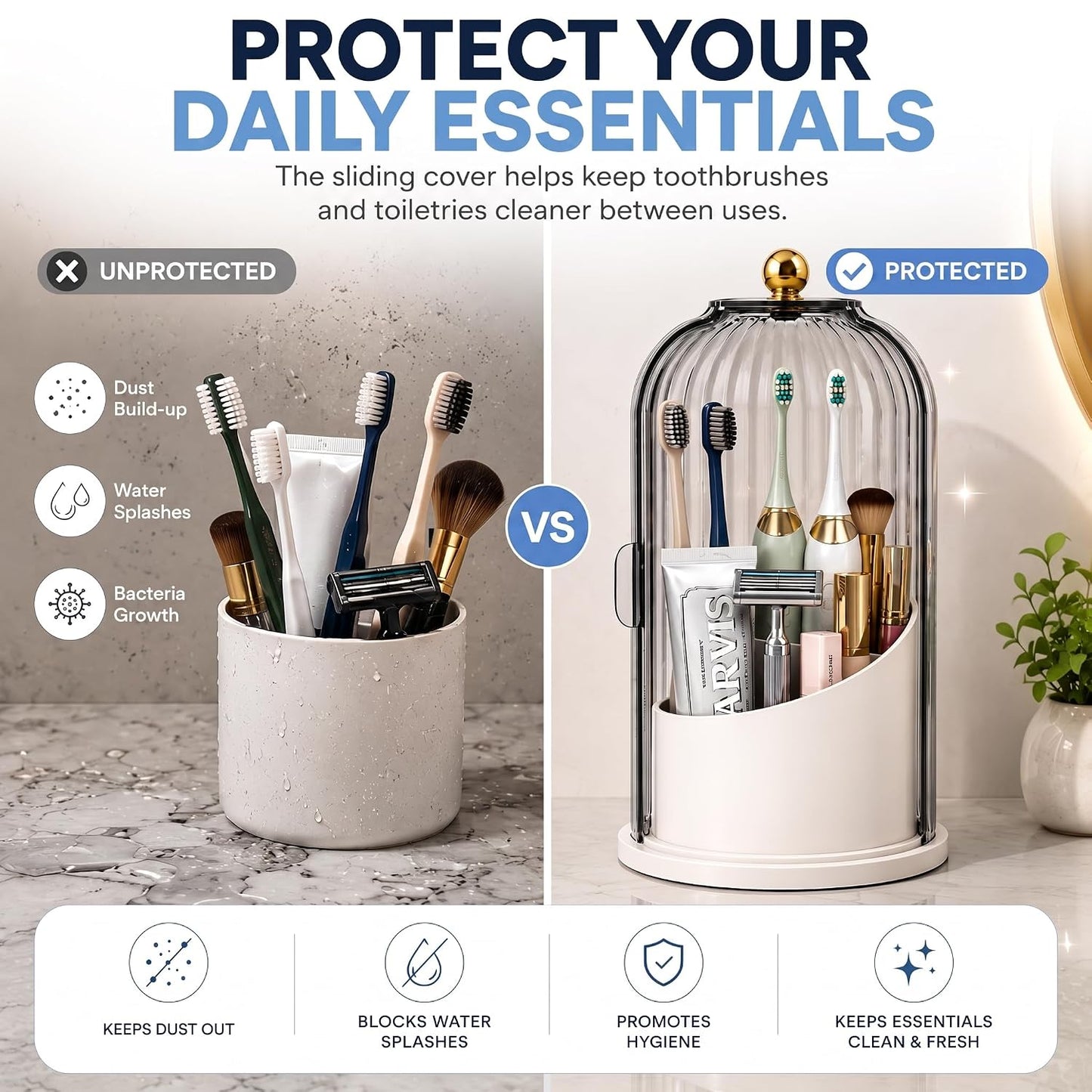 BrushNest – Toothbrush & Toothpaste Organizer