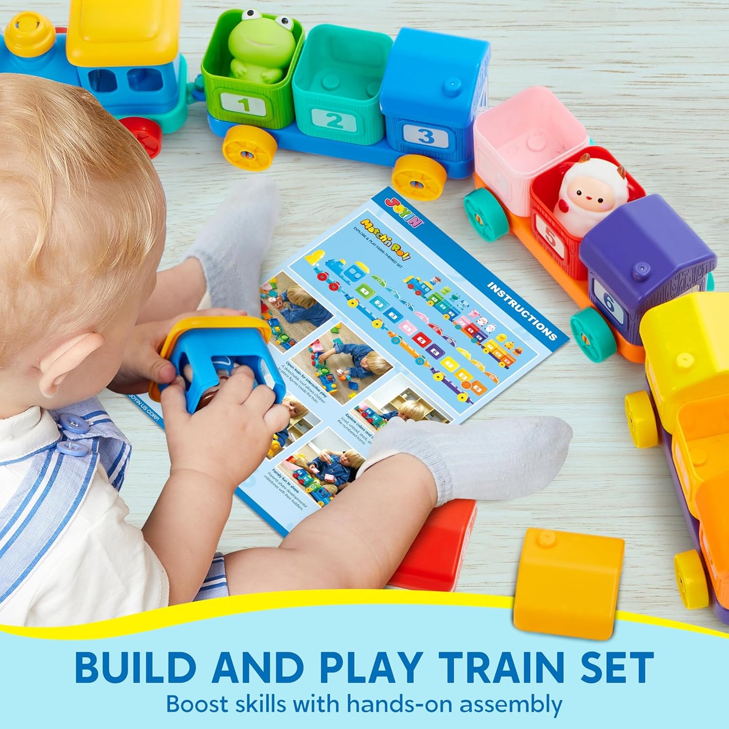 Play-Act Montessori Learning Farm Train