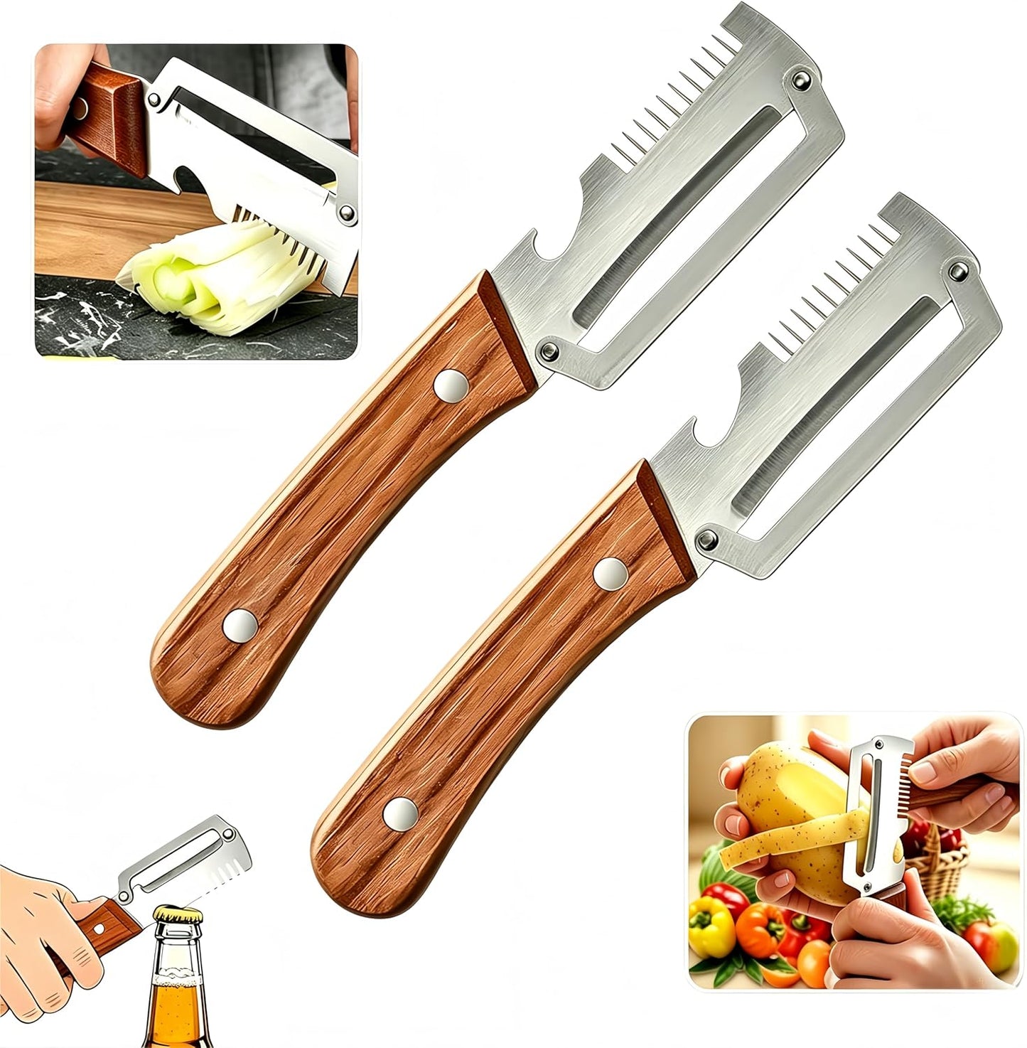 3 in 1 Multi-Purpose Vegetable & Fruit Peeler